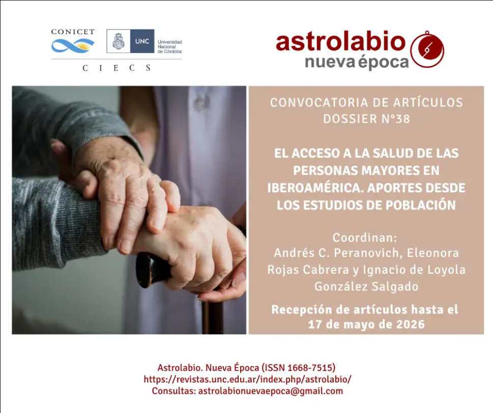 Revista Astrolabio abre chamada para artigos sobre saúde de pessoas idosas