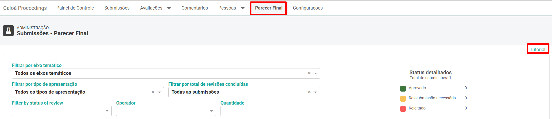 Parecer final
