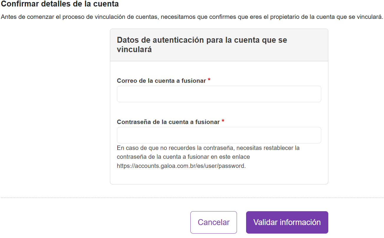 Validar informacion