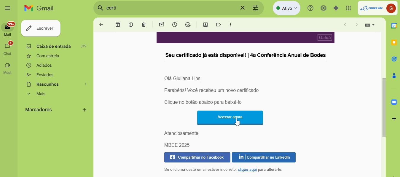 como baixar um certificado